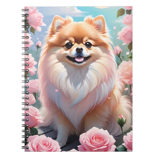 Adorable Spitz blühende Rosen Notizblock (Vorderseite)