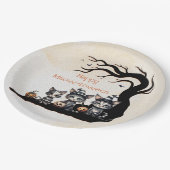 Adorable Spooky Ghost Kittens Halloween-Party Pappteller (Schrägansicht)