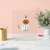 Adorable Spooky Golden Retriever Ghost Classic T-S Acrylschild (Hochzeit)