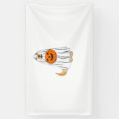 Adorable Spooky Golden Retriever Ghost Classic T-S Banner (Vertikal)
