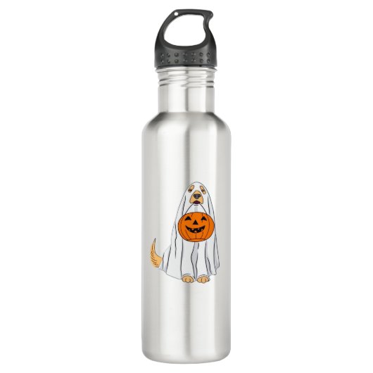 Adorable Spooky Golden Retriever Ghost Classic T-S Edelstahlflasche (Vorderseite)