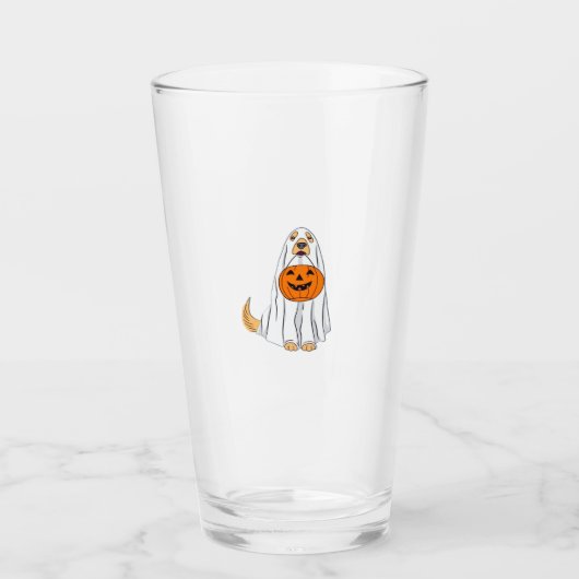 Adorable Spooky Golden Retriever Ghost Classic T-S Glas (Vorderseite)