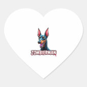 Adorable Spooky Golden Retriever Ghost Classic T-S Herz-Aufkleber (Vorderseite)