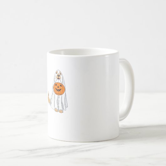 Adorable Spooky Golden Retriever Ghost Classic T-S Kaffeetasse (VorderseiteRechts)