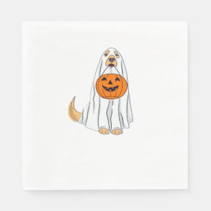 Adorable Spooky Golden Retriever Ghost Classic T-S Serviette