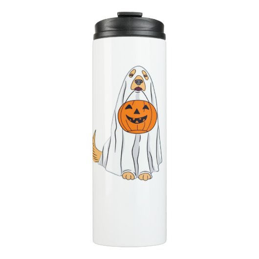 Adorable Spooky Golden Retriever Ghost Classic T-S Thermosbecher (Vorderseite)