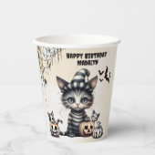 Adorable Spooky Halloween Kitten Pappbecher (Vorderseite)
