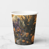 Adorable Spooky House and Halloween Pumpkin Patch Pappbecher (Vorderseite)