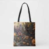 Adorable Spooky House and Halloween Pumpkin Patch Tasche (Vorderseite)