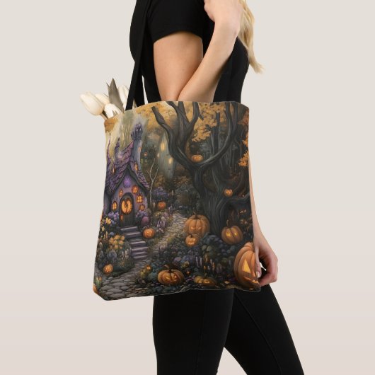 Adorable Spooky House and Halloween Pumpkin Patch Tasche (Von Nahem)
