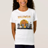 Adorable Spooky Moon Halloween Ghost Kittens T-Shirt (Vorderseite)