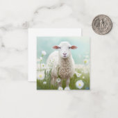 Adorable Spring Sheep (Leere auf der Rückseite) Mitteilungskarte (Vorderseite/Rückseite Beispiel)