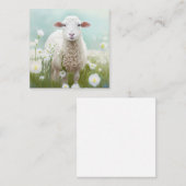 Adorable Spring Sheep (Leere auf der Rückseite) Mitteilungskarte (Vorne/Hinten)