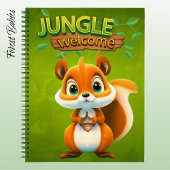 Adorable Squirrel Wildlife Nature Lover Green 🐿 Notizblock