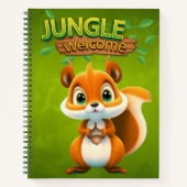 Adorable Squirrel Wildlife Nature Lover Green 🐿 Notizblock (Vorderseite)