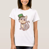 Adorable St. Patricks Cat T-Shirt (Vorderseite)