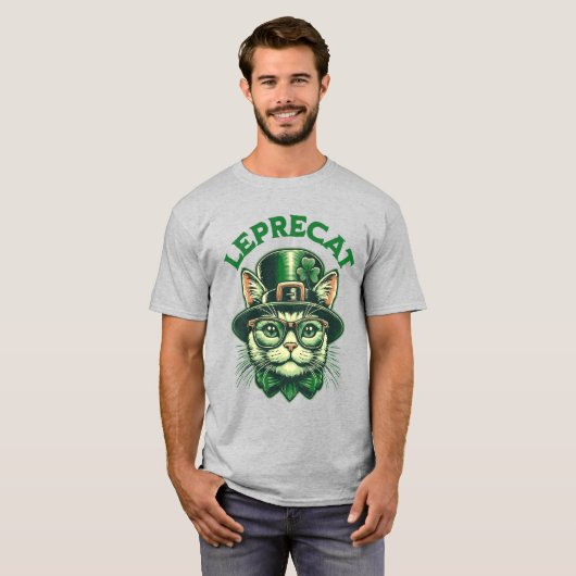 Adorable St. Patrick's Day Cat T-Shirt (Vorne ganz)
