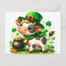Adorable St. Patricks Day Cow
