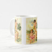 Adorable St. Patrick's Vintag Fairies Kaffeetasse (Vorderseite Links)