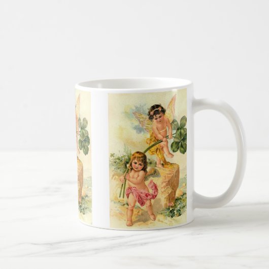 Adorable St. Patrick's Vintag Fairies Kaffeetasse (Rechts)