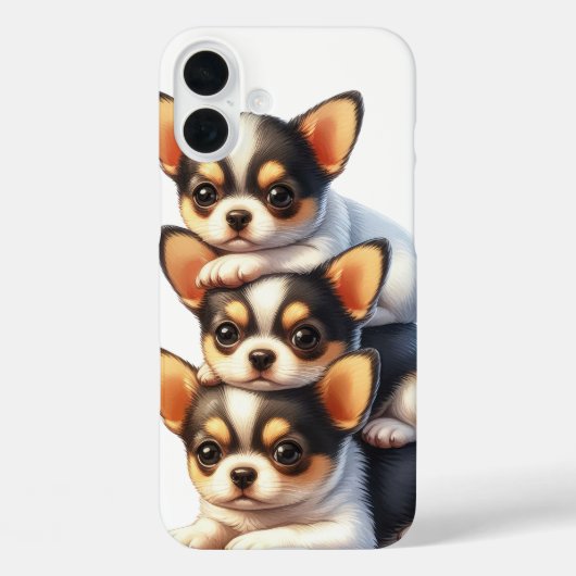 ADORABLE STACK DER HUNDE DER CHIHUAHUA PUPPY Case-Mate iPhone HÜLLE (Rückseite)