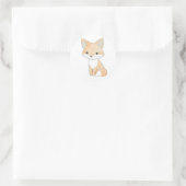 Adorable Star Fox Aquarell Druckaufkleber Runder Aufkleber (Tasche)
