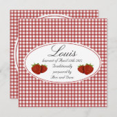 Adorable Strawberry Baby Dusche Einladung (Vorne/Hinten)