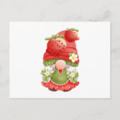 Adorable Strawberry Garden Gnome Postkarte (Vorderseite)