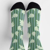 Adorable Streifen mit Blattgrün Socken (Oben)