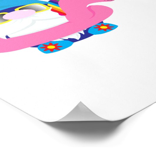 Adorable Summer Gnomes Funny Beach Poster (Ecke)