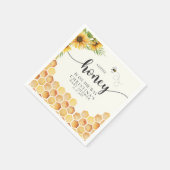 Adorable Sunflower and Bee Baby Shower Serviette (Ecke)