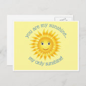 Adorable Sunshine Singen Postkarte (Vorne/Hinten)