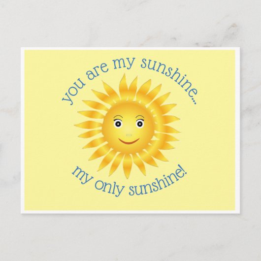 Adorable Sunshine Singen Postkarte (Vorderseite)