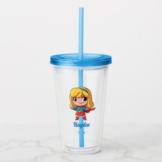 Adorable Supergirl Stance Acryltrinkbecher (Vorderseite)