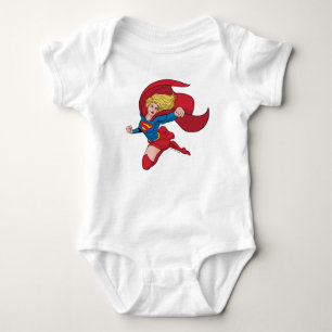 Adorable Supergirl Stance Baby Strampler