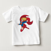 Adorable Supergirl Stance Baby T-shirt (Vorderseite)