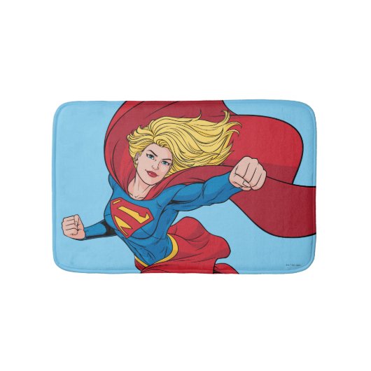 Adorable Supergirl Stance Badematte (Vorderseite)