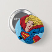 Adorable Supergirl Stance Button (Vorne & Hinten)