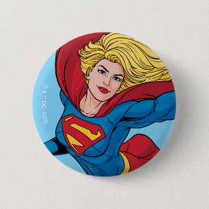 Adorable Supergirl Stance Button