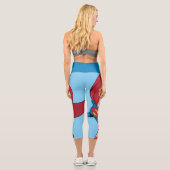 Adorable Supergirl Stance Capri Leggings (Rückseite)