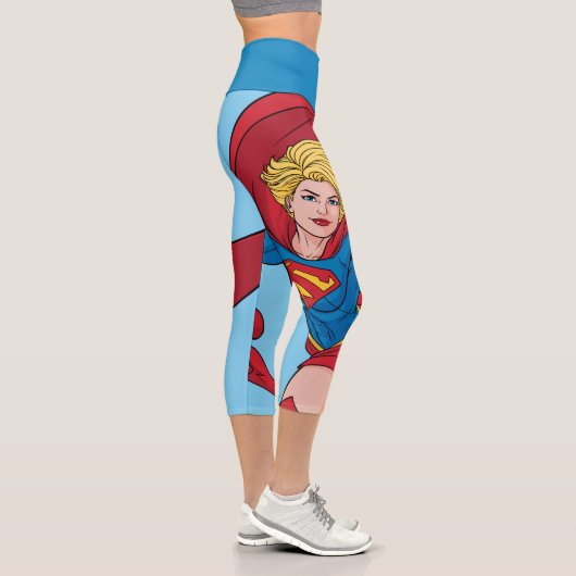 Adorable Supergirl Stance Capri Leggings (Rechts)