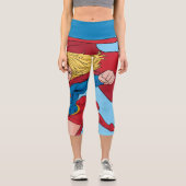 Adorable Supergirl Stance Capri Leggings (Vorderseite)