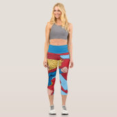 Adorable Supergirl Stance Capri Leggings (Vorderseite)