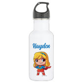 Adorable Supergirl Stance Edelstahlflasche (Vorderseite)