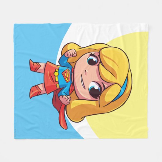 Adorable Supergirl Stance Fleecedecke (Vorderseite (Horizontal))