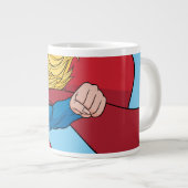 Adorable Supergirl Stance Jumbo-Tasse (Vorderseite Rechts)