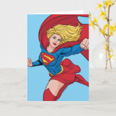 Adorable Supergirl Stance Karte (Gelbe Blume)