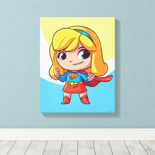 Adorable Supergirl Stance Leinwanddruck (Insitu (Holzboden))