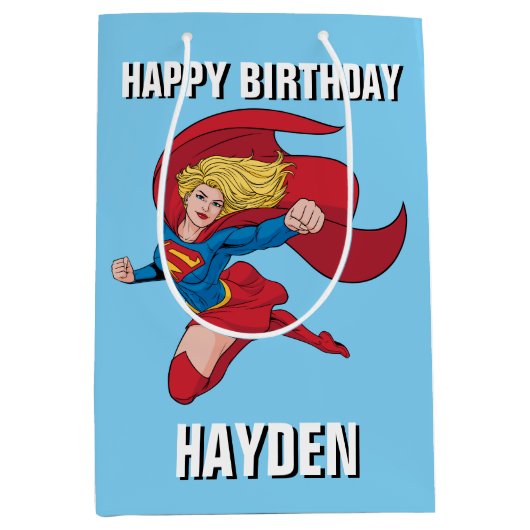 Adorable Supergirl Stance Mittlere Geschenktüte (Vorderseite)