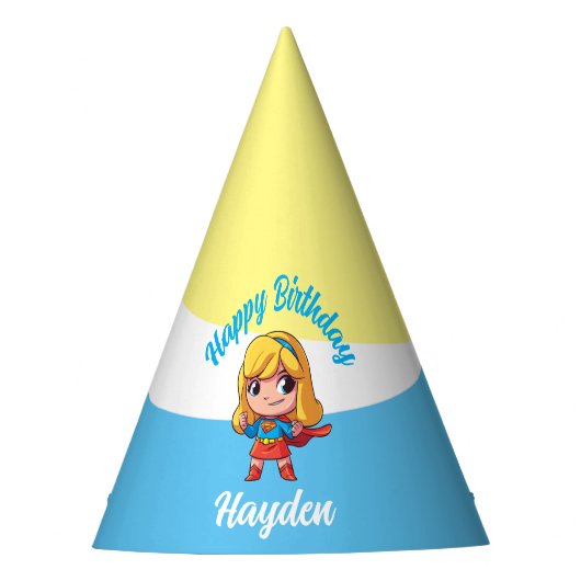 Adorable Supergirl Stance Partyhütchen (Vorderseite)